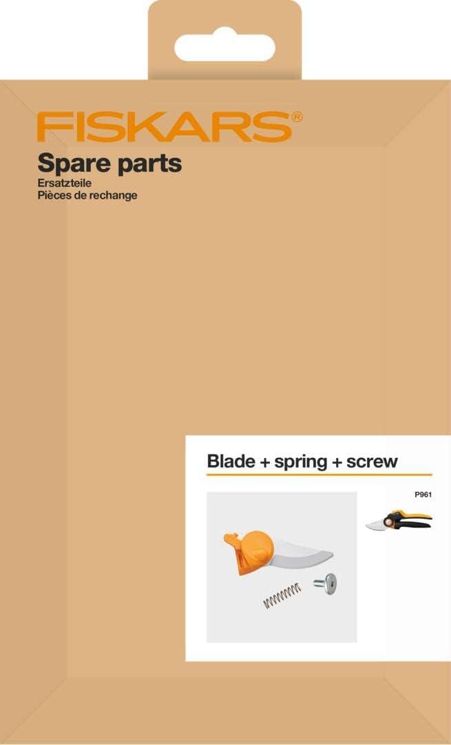 imageFiskars Bypass Garden Pruners L XSeries PowerGear P961 with Rolling Handle for Fresh Branches and Twigs NonStick Coated Stainless Steel Blades Length 222 cm BlackOrange 1057175Replacement blade P961