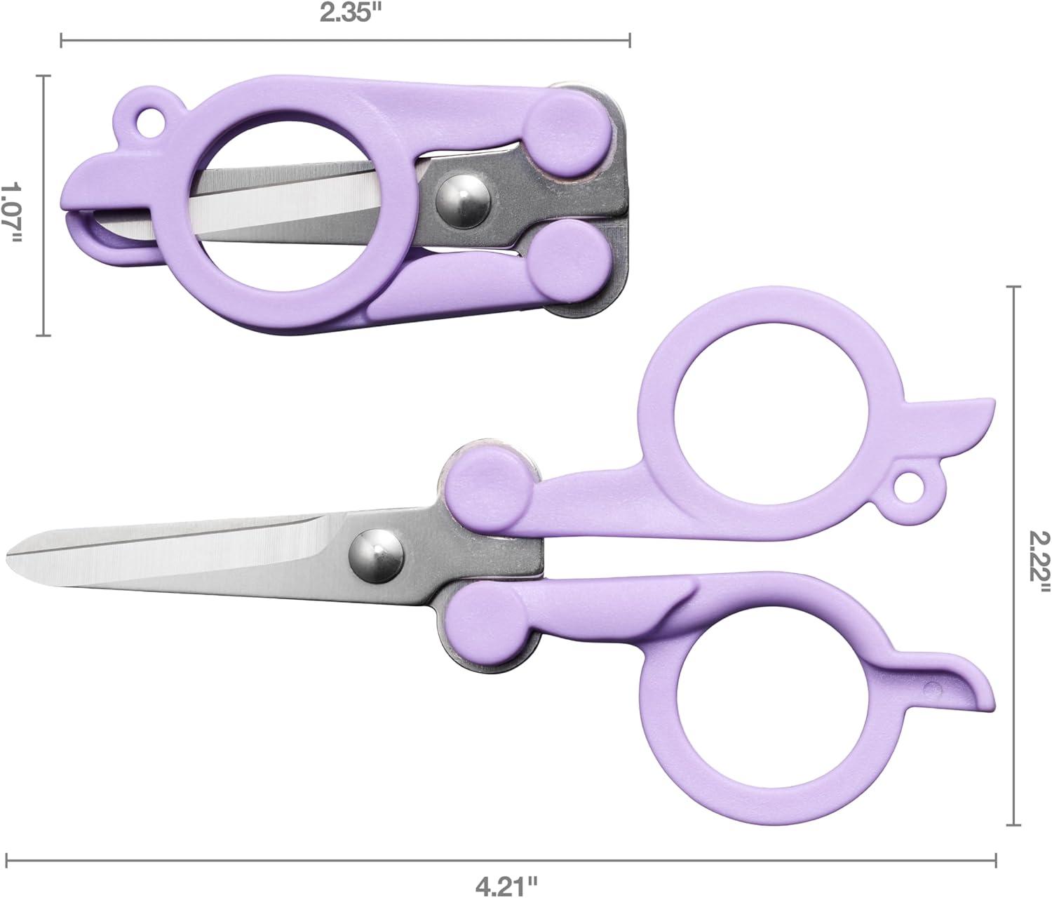 imageFiskars Explore Folding Scissor Designer Collection Ultra Lilac Travel Friendly