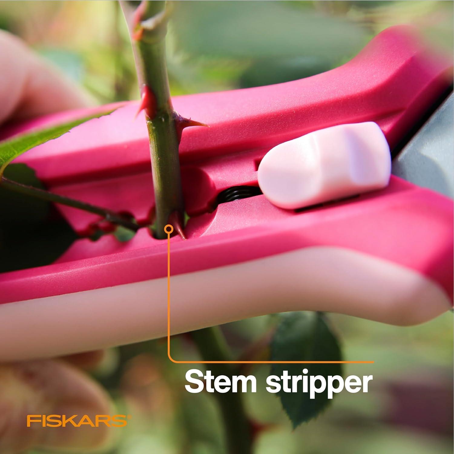imageFiskars Floral Pruning Shears  Plant Cutting ScissorsGarden Clippers For Deadheading and Working with Flowers  Rose Petal PinkRose Petal Pink