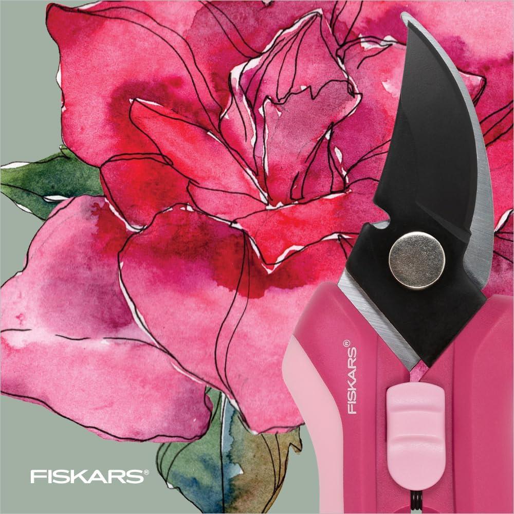 imageFiskars Floral Pruning Shears  Plant Cutting ScissorsGarden Clippers For Deadheading and Working with Flowers  Rose Petal PinkRose Petal Pink