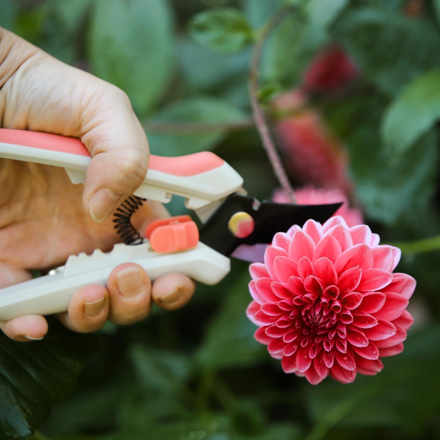 imageFiskars Floral Pruning Shears  Plant Cutting ScissorsGarden Clippers For Deadheading and Working with Flowers  Rose Petal PinkSpring Bloom Light Pink