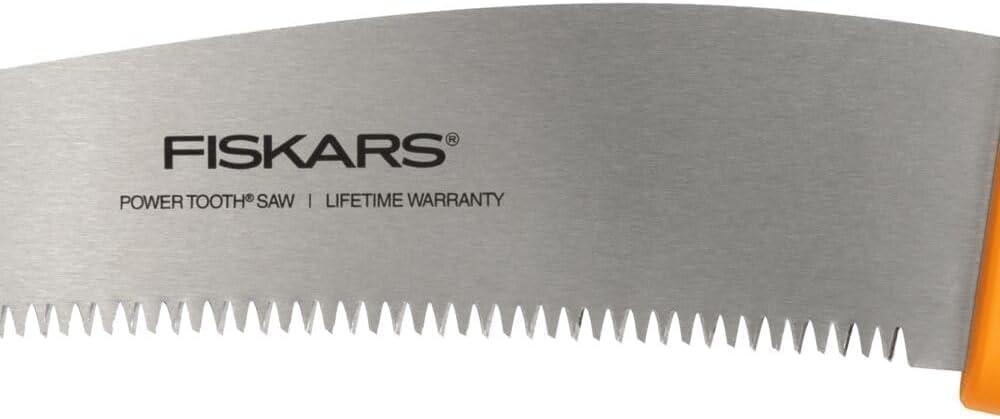 imageFiskars Hand Saw Folding Saw with Dual Position Locking Saw Blade for Overhand Cuts and Under Cuts and Power Tooth Blade with Triple Ground Teeth Soft Grip 10Inch Pruning SawDHandle Saw