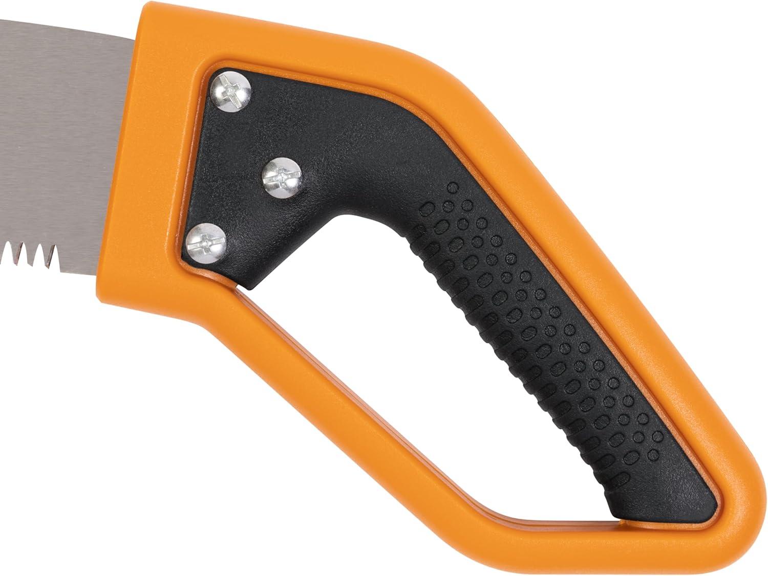 imageFiskars Hand Saw Folding Saw with Dual Position Locking Saw Blade for Overhand Cuts and Under Cuts and Power Tooth Blade with Triple Ground Teeth Soft Grip 10Inch Pruning SawDHandle Saw
