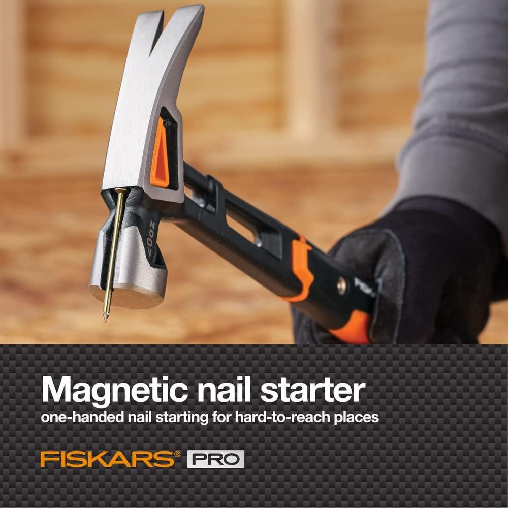 imageFiskars IsoCore 22 oz MilledFace Framing Claw Hammer with Shock Reduction 16 inGeneral Hammer 20 oz 155 in