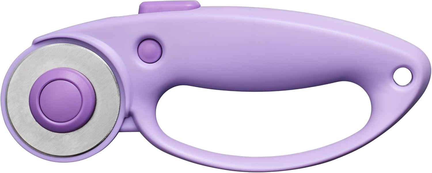 imageFiskars Loop Rotary Cutter Explore Collection Ultra Lilac PrecisionGround Steel Blade for Fabric Felt and Vinyl 45mm