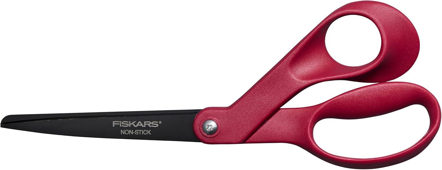 imageFiskars Nonstick Explore Collection Scissors Wild Cherry 8 in