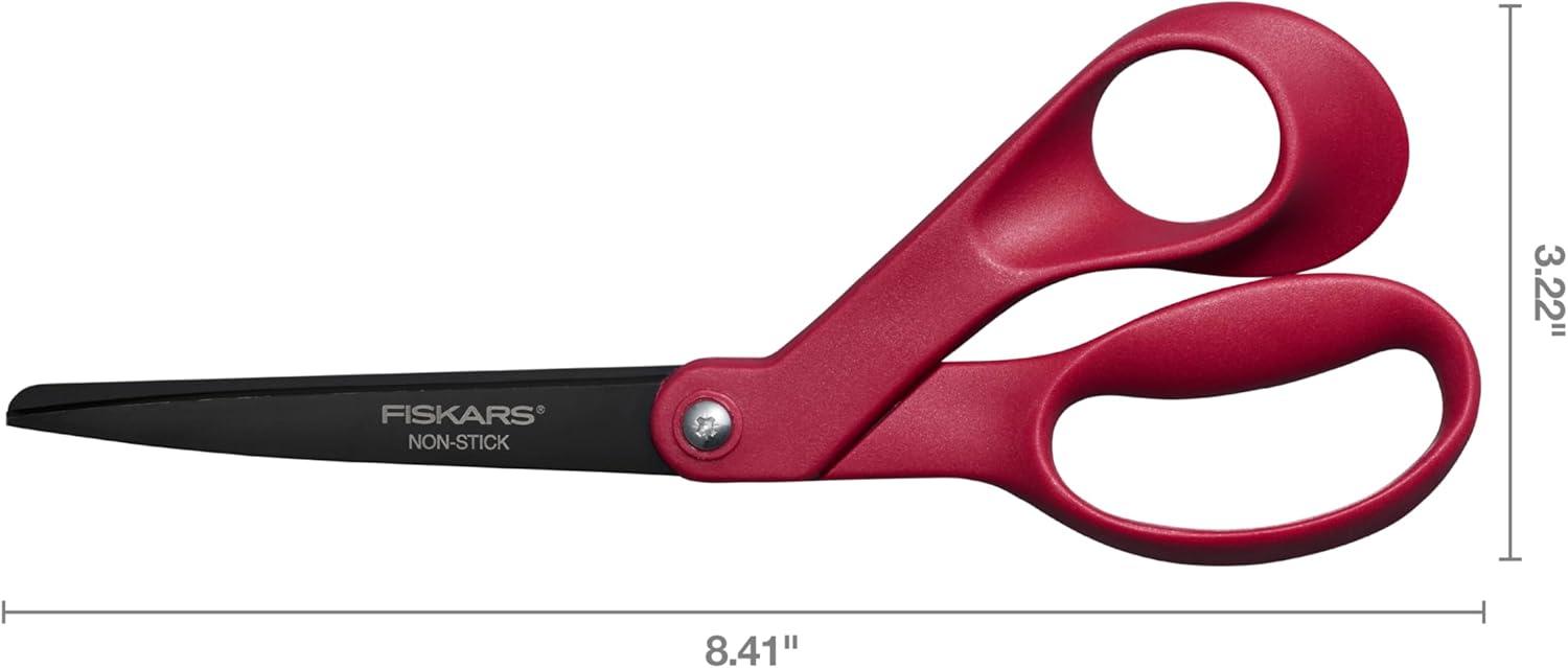 imageFiskars Nonstick Explore Collection Scissors Wild Cherry 8 in