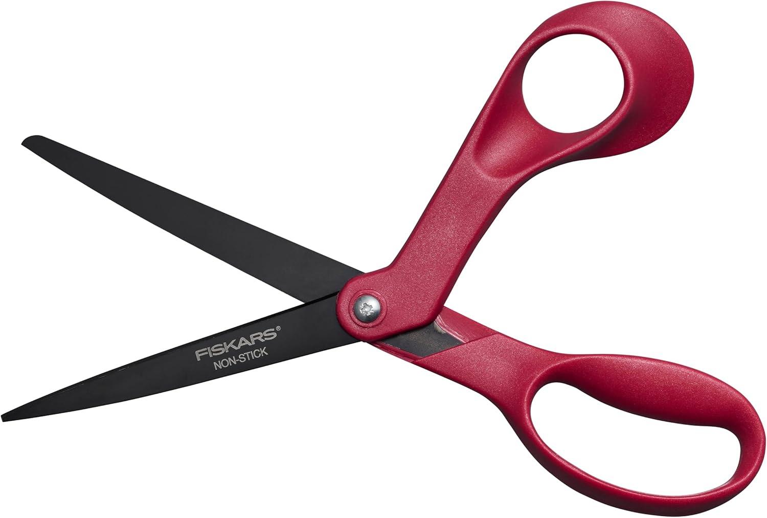imageFiskars Nonstick Explore Collection Scissors Wild Cherry 8 in