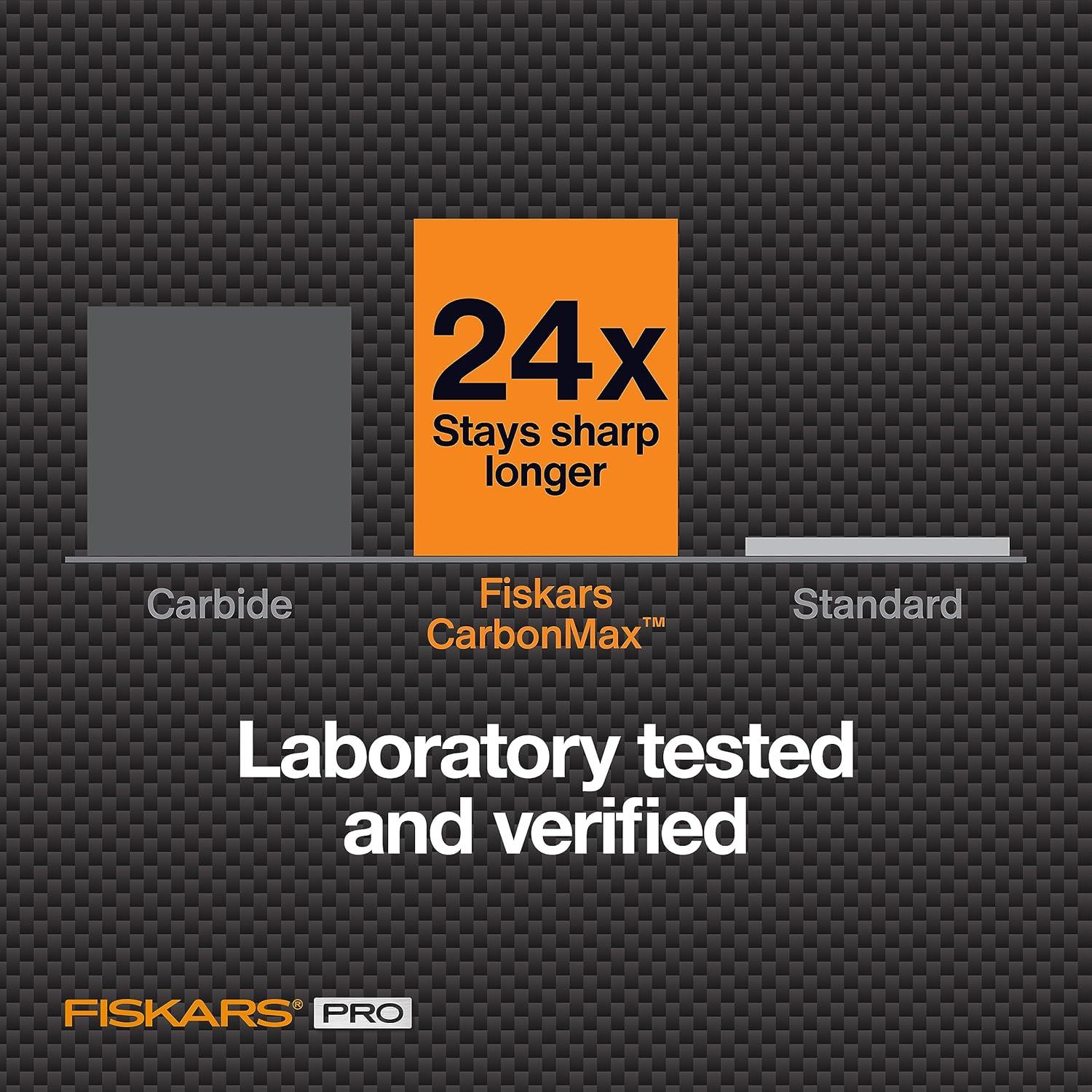 imageFiskars Pro CarbonMax 34quot Utility Knife Blades Replacement Blades made with Carbon Steel 20Pack