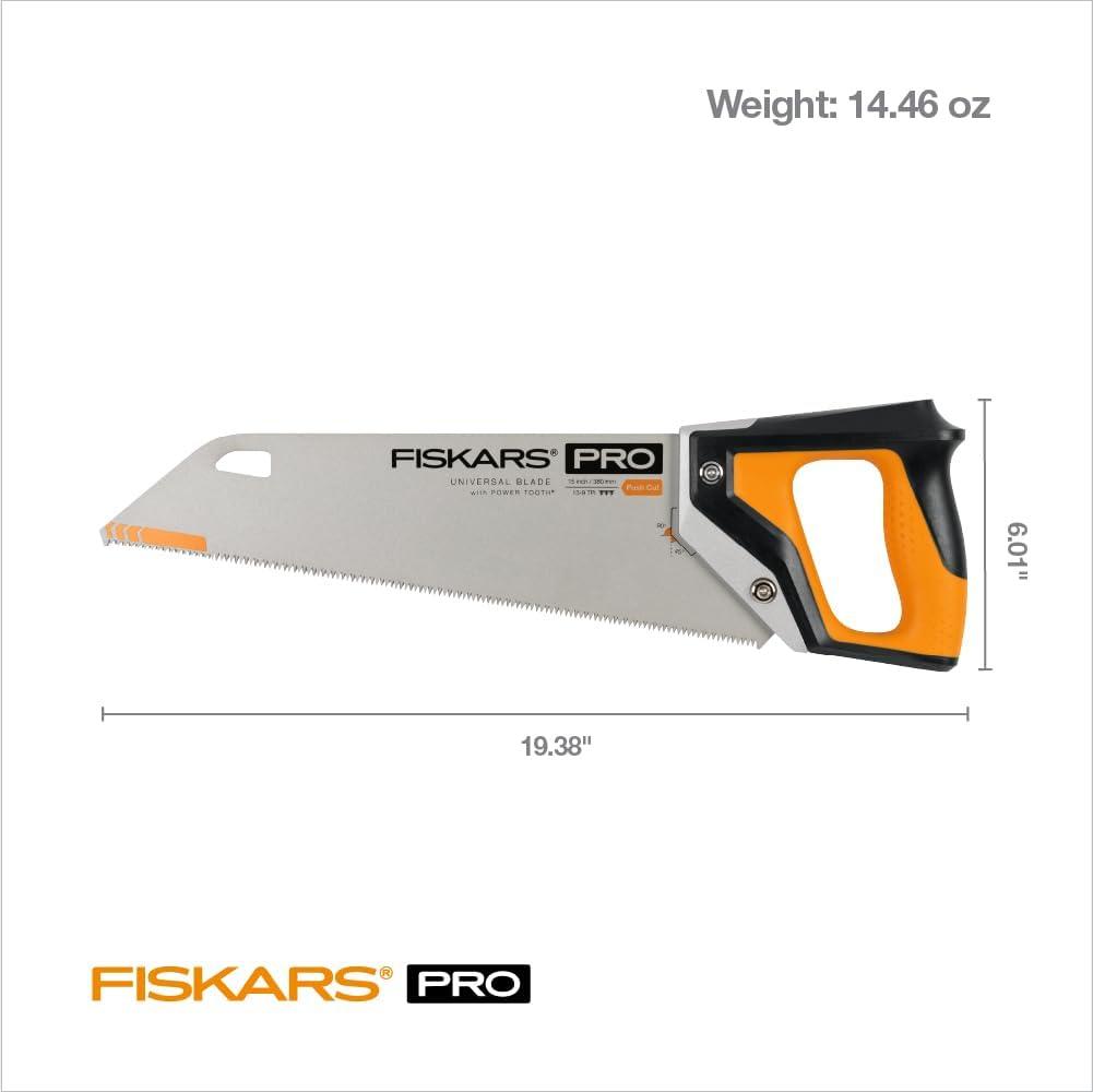 imageFiskars Pro POWER TOOTH Compact Utility Hand Saw 6 in blade15 Hand Saw
