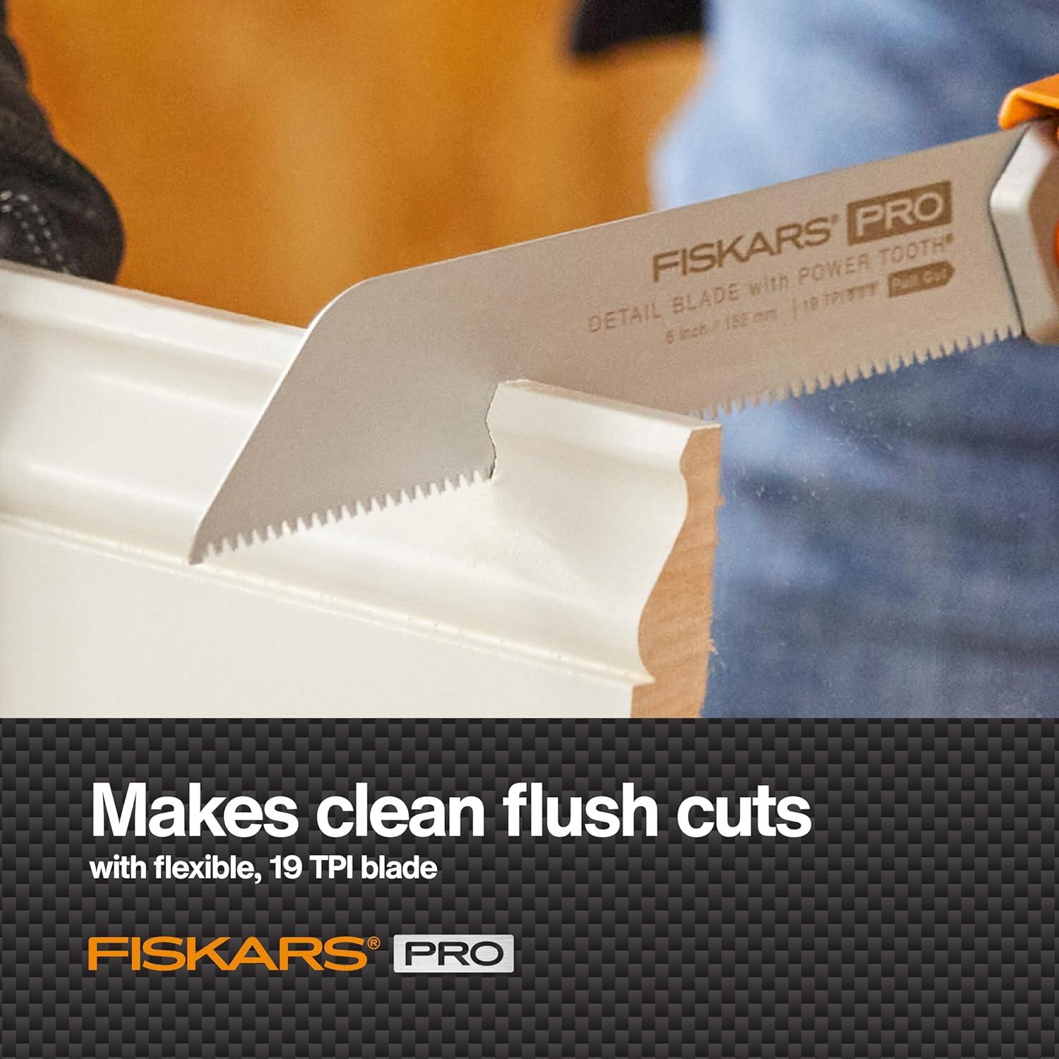 imageFiskars Pro POWER TOOTH Compact Utility Hand Saw 6 in bladeFolding Pull Saw