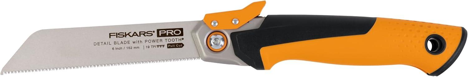 imageFiskars Pro POWER TOOTH Compact Utility Hand Saw 6 in bladeFolding Pull Saw