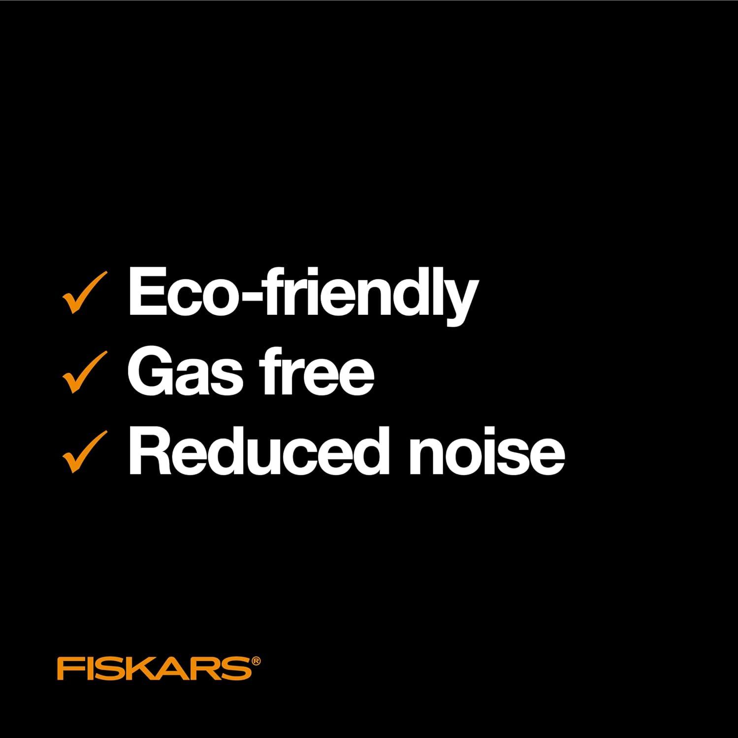 imageFiskars Push Mower  18quot Cut Width Manual Reel Mower with No Motor  Grass Cutter with Steel Blades that Stay Sharp  EcoFriendly Lawn CareMower 18