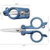imageFISKARS Folding Travel Scissors  TSACompliant and Portable  Stainless Steel Blades and Blue HandlesMountain Haze