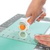 imageFiskars 45mm Rotary Cutter for Fabric Premium Steel Stick Fabric Cutter Cuts Through Multiple Layers Right and Left Handed Easy and Safe Blade Change Arts and Crafts Sewing and Quilting ToolsSteel