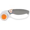 imageFiskars 45mm Rotary Cutter for Fabric Premium Steel Stick Fabric Cutter Cuts Through Multiple Layers Right and Left Handed Easy and Safe Blade Change Arts and Crafts Sewing and Quilting ToolsTitanium