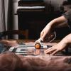 imageFiskars 45mm Rotary Cutter for Fabric Premium Steel Stick Fabric Cutter Cuts Through Multiple Layers Right and Left Handed Easy and Safe Blade Change Arts and Crafts Sewing and Quilting ToolsTitanium