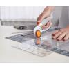 imageFiskars 45mm Rotary Cutter for Fabric Premium Steel Stick Fabric Cutter Cuts Through Multiple Layers Right and Left Handed Easy and Safe Blade Change Arts and Crafts Sewing and Quilting ToolsTitanium