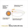 imageFiskars 45mm Rotary Cutter for Fabric with Ergonomic Loop Grip Premium Steel Rotary Fabric Cutter Blade for Precise Cuts Arts and Crafts Sewing Supplies and Quilting Tools