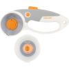 imageFiskars 60mm Rotary Cutter for Fabric with Ergonomic Loop Grip And Comfort Handle Titanium Rotary Fabric Cutter for Thick Materials Easy and Safe Blade Change Sewing Supplies and Quilting ToolsEasy Change DuoLoop
