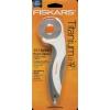 imageFiskars 60mm Rotary Cutter for Fabric with Ergonomic Loop Grip And Comfort Handle Titanium Rotary Fabric Cutter for Thick Materials Easy and Safe Blade Change Sewing Supplies and Quilting ToolsComfort Grip 45 mm