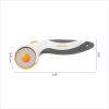 imageFiskars 60mm Rotary Cutter for Fabric with Ergonomic Loop Grip And Comfort Handle Titanium Rotary Fabric Cutter for Thick Materials Easy and Safe Blade Change Sewing Supplies and Quilting ToolsComfort Grip 45 mm