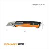 imageFiskars 7702201001 Pro Utility Knife Snap 25 mm OrangeBlack18 mm
