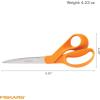 imageFiskars 8quot Original OrangeHandled Stainless Steel Scissors Ergonomic and Keeps Material Flat Sharp AllPurpose Paper and Fabric Scissors for Office Arts and Crafts9 Bent Dressmaker Shears