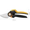 imageFiskars Bypass Garden Pruners L XSeries PowerGear P961 with Rolling Handle for Fresh Branches and Twigs NonStick Coated Stainless Steel Blades Length 222 cm BlackOrange 1057175Xseries P961