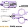 imageFiskars Explore Folding Scissor Designer Collection Ultra Lilac Travel Friendly