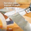 imageFiskars Pro PowerArc Shop Shears Heavy Duty Stainless Steel Scissor Industrial Grade Tool for Building and Construction 10 in OrangeBlackSerrated 8 in