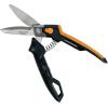 imageFiskars Pro PowerArc Shop Shears Heavy Duty Stainless Steel Scissor Industrial Grade Tool for Building and Construction 10 in OrangeBlackUtility Snips 8 in