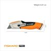 imageFiskars Pro Retractable Folding Utility Knife Box Cutter with LongLasting CarbonMax Razor Blade and Dual Lock Safety OrangeBlackRetractable Utility Knife