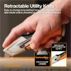 imageFiskars Pro Retractable Folding Utility Knife Box Cutter with LongLasting CarbonMax Razor Blade and Dual Lock Safety OrangeBlackRetractable Utility Knife