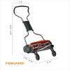 imageFiskars Push Mower  18quot Cut Width Manual Reel Mower with No Motor  Grass Cutter with Steel Blades that Stay Sharp  EcoFriendly Lawn CareMower 18