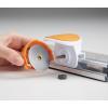 imageFiskars Rotary Cutter and Ruler Combo  24quotL x 6quotW Fabric Cutter with Gridlines  Craft Supplies  Gray  Clear