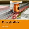 imageFiskars Rotary Cutter and Ruler Combo  24quotL x 6quotW Fabric Cutter with Gridlines  Craft Supplies  Gray  Clear