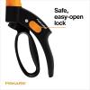 imageFiskars Shear Ease Grass Shears  5quot Stainless Steel Blades  360Degree Swivel Blade Plant Cutting Scissors  Garden Shears and Grass Cutter BlackSwivel Blade Grass Shears