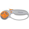 imageFiskars 45mm Rotary Cutter for Fabric Premium Steel Stick Fabric Cutter Cuts Through Multiple Layers Right and Left Handed Easy and Safe Blade Change Arts and Crafts Sewing and Quilting Toolssteel and orange