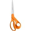 imageFiskars 8quot Original OrangeHandled Stainless Steel Scissors Ergonomic and Keeps Material Flat Sharp AllPurpose Paper and Fabric Scissors for Office Arts and Crafts9 Bent Dressmaker Shears