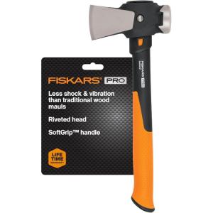 imageFiskars 8 lb Splitting Maul  36quot ShockAbsorbing Comfort Grip Handle  Rust Resistant Forged Steel Blade  Wood Splitter Maul for Hardwood  Split Wood for Campfires  Bushcraft GearPro IsoCore 25 lb Maul