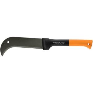 imageFiskars 9quot Brush Axe with Safety Sheath  Fixed Handle Curved Blade Branch Chopping Axe  Yard and Garden Tools  BlackOrangeBrush Axe