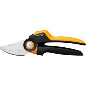 imageFiskars Bypass Garden Pruners L XSeries PowerGear P961 with Rolling Handle for Fresh Branches and Twigs NonStick Coated Stainless Steel Blades Length 222 cm BlackOrange 1057175Xseries P961