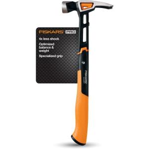 imageFiskars IsoCore 22 oz MilledFace Framing Claw Hammer with Shock Reduction 16 inGeneral Hammer 20 oz 155 in