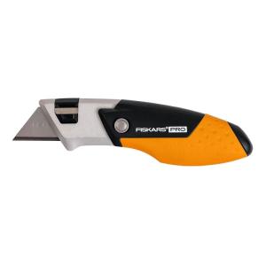 imageFiskars Pro Folding Utility Knife CarbonMax Blade with Safe Blade Lock and Pocket Clip Compact DualLock AllMetal Design Everyday Carry