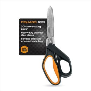 imageFiskars Pro PowerArc Shop Shears Heavy Duty Stainless Steel Scissor Industrial Grade Tool for Building and Construction 10 in OrangeBlackHeavy Duty 10 in