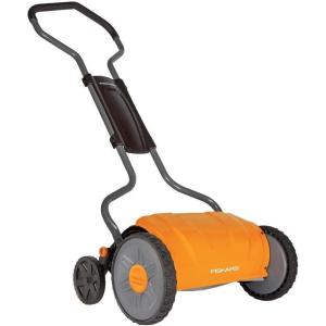 imageFiskars Push Mower  18quot Cut Width Manual Reel Mower with No Motor  Grass Cutter with Steel Blades that Stay Sharp  EcoFriendly Lawn CareMower 17