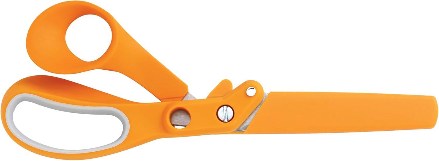 imageFiskars Amplify RazorEdge Fabric Shears Stainless Steel Blades For Thick Fabrics SoftGrip Handle 8inAmplify 8