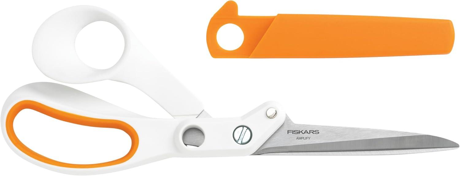 imageFiskars Amplify RazorEdge Fabric Shears Stainless Steel Blades For Thick Fabrics SoftGrip Handle 8inMixed Media 8