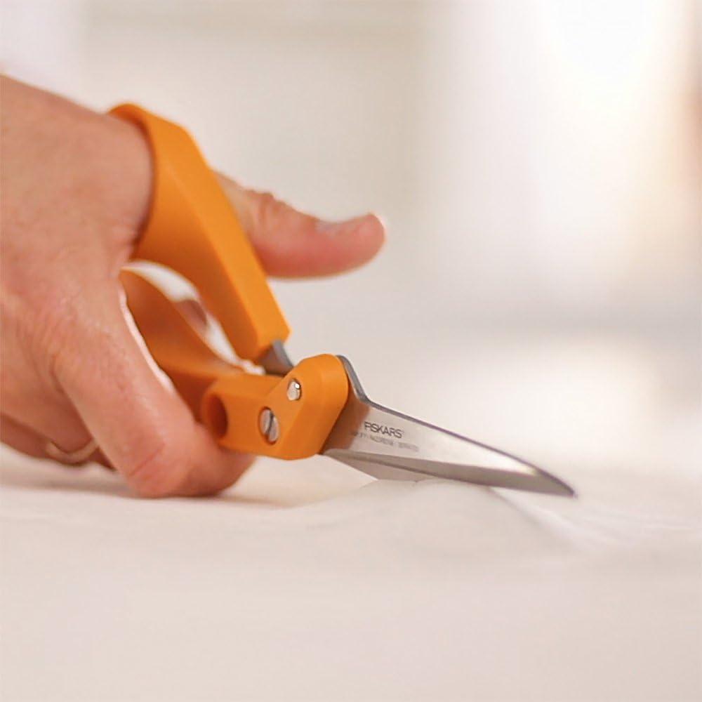 imageFiskars Amplify RazorEdge Fabric Shears Stainless Steel Blades For Thick Fabrics SoftGrip Handle 8inTraditional